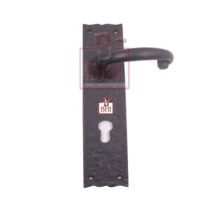 Cast Iron Door Handle On Plate 260mm #1444