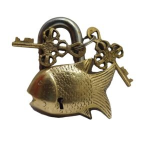 Vintage Handmade Door Lock - Fish For Antique Doors 105mm #6312