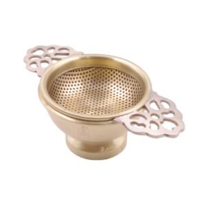 Brass Tea Strainer Mesh Grill design 60mm #3796 Patine finish