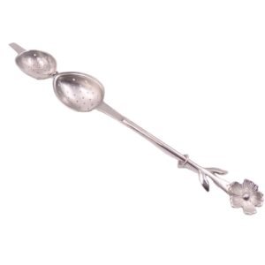 Brass Herbal Tea Diffuser Locking Strainer 200mm #3806 Flower style Chrome Plating finish