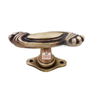 Brass Ornate Sprung Window Handle Fenstergriff Messing Antik  90mm #2555