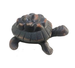 Cast Iron Turtle Outdoor Key Hider for Garden Decor Hide A Key Holder for Keys Jewelry and Trinkets Hidden Storage Box for Ear Studs, Paper Clips Cute Turtle Spare Key Hider 120mm #9661